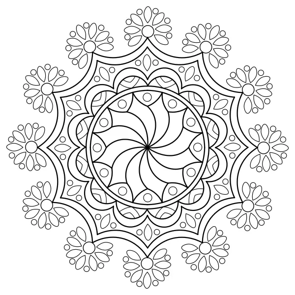 Mandala 3 | Online kleurplaten voor kinderen