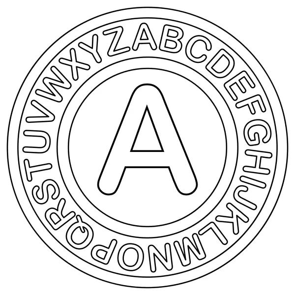 De letter A | Online kleurplaten voor kinderen