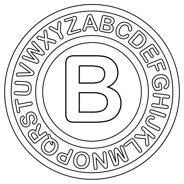 De letter B | Online kleurplaten voor kinderen