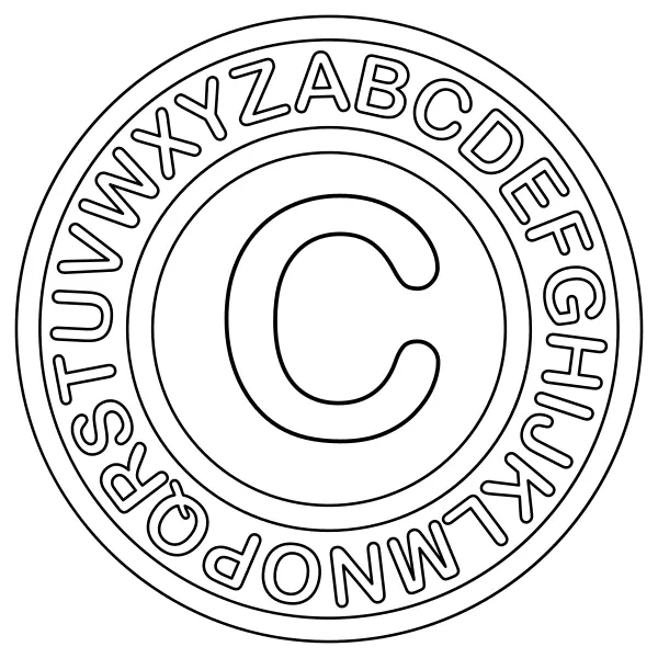 De letter C | Online kleurplaten voor kinderen