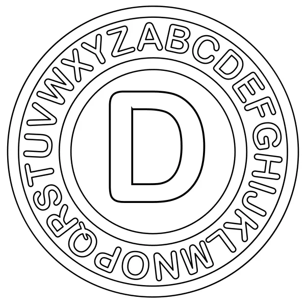 De letter D | Online kleurplaten voor kinderen