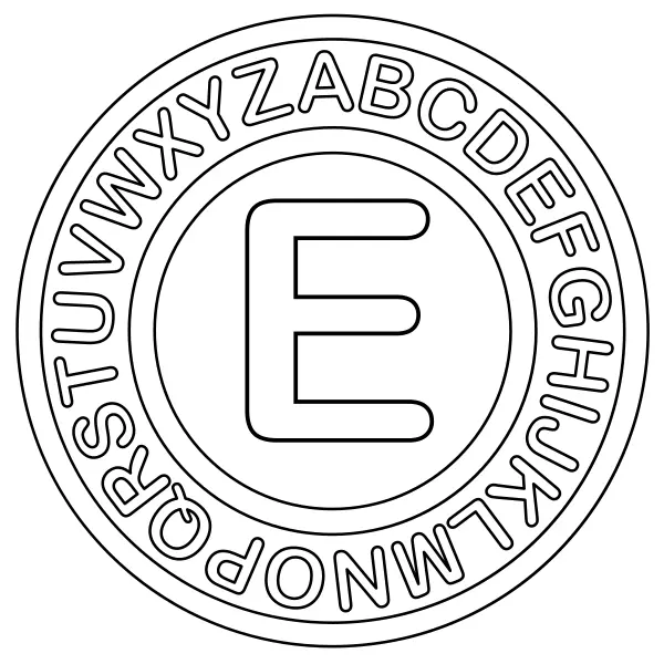 De letter E | Online kleurplaten voor kinderen