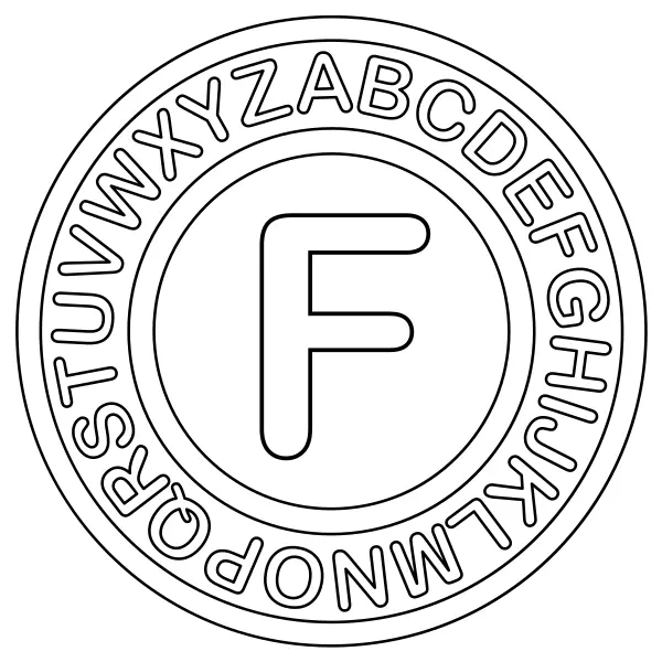 De letter F | Online kleurplaten voor kinderen