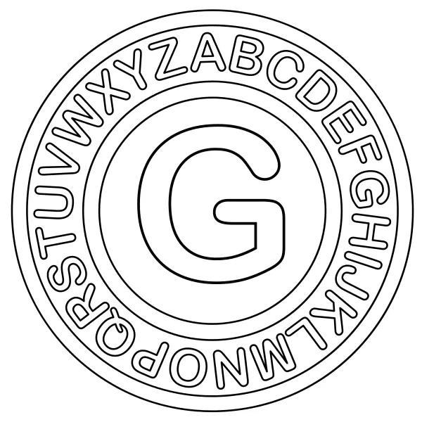 De letter G | Online kleurplaten voor kinderen