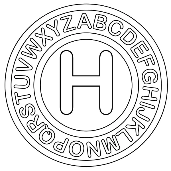 De letter H | Online kleurplaten voor kinderen