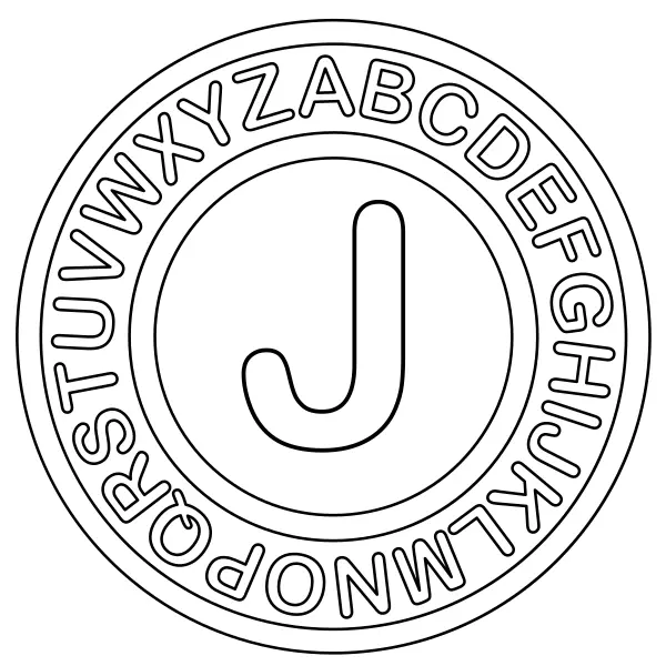 De letter J | Online kleurplaten voor kinderen