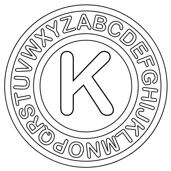 De letter K | Online kleurplaten voor kinderen