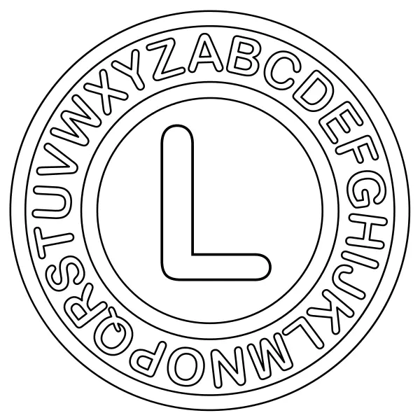 De letter L | Online kleurplaten voor kinderen