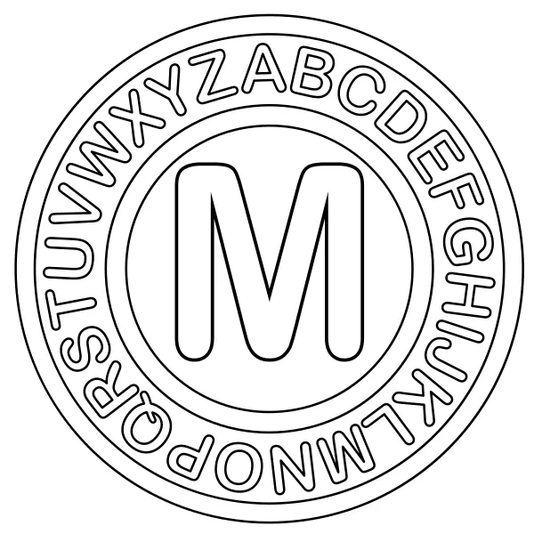De letter M | Online kleurplaten voor kinderen