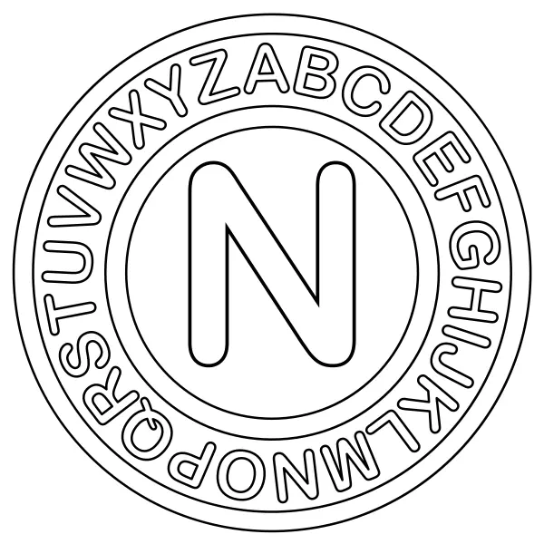 De letter N | Online kleurplaten voor kinderen