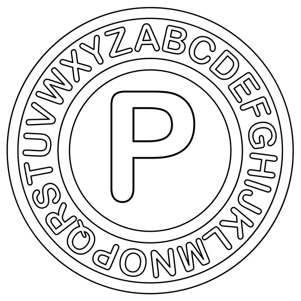 De letter P | Online kleurplaten voor kinderen