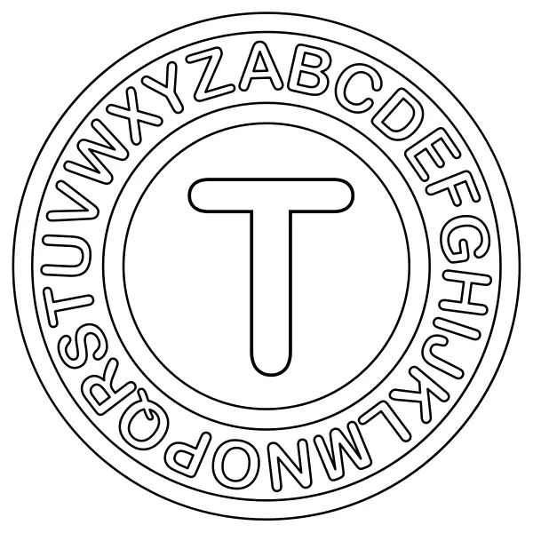 De letter T | Online kleurplaten voor kinderen