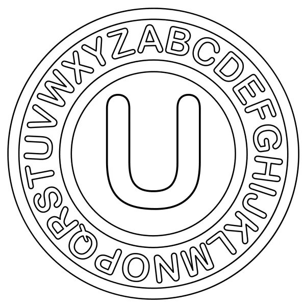 De letter U | Online kleurplaten voor kinderen