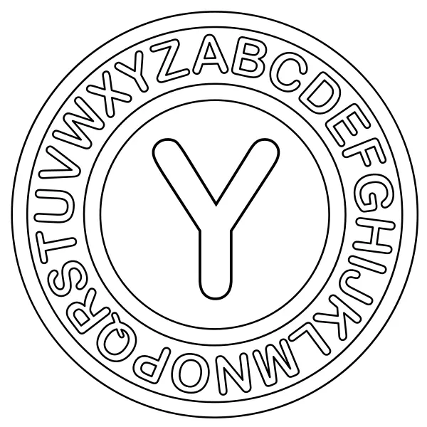 De letter Y | Online kleurplaten voor kinderen