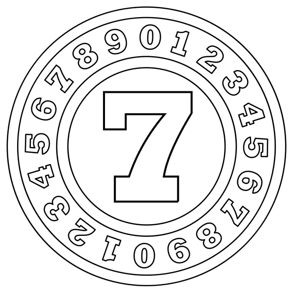 Nummer 7 | Online kleurplaten voor kinderen