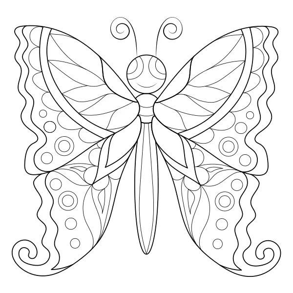 Mandala – vlinder | Online kleurplaten voor kinderen