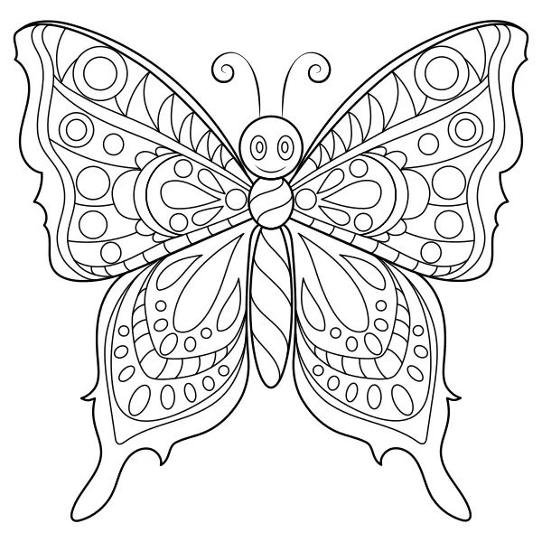 Mandala – Vlinder 2 | Online kleurplaten voor kinderen