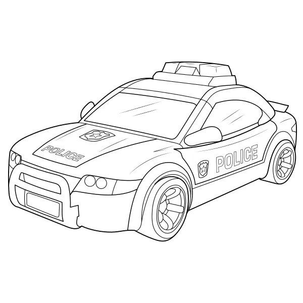 Politieauto | Online kleurplaten voor kinderen