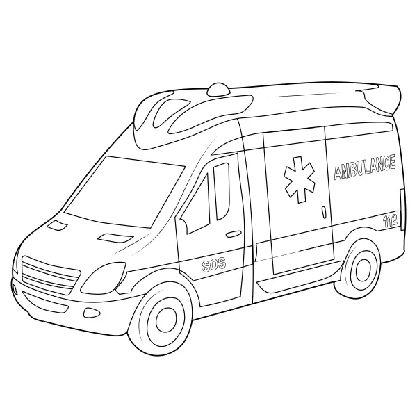 Ambulance | Online kleurplaten voor kinderen