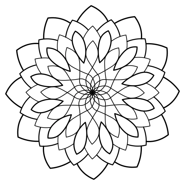Mandala – bloem | Online kleurplaten voor kinderen