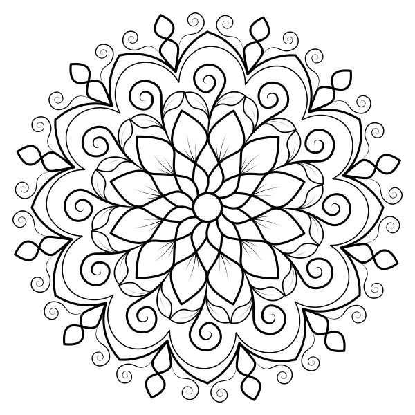 Mandala – Bloem 2 | Online kleurplaten voor kinderen
