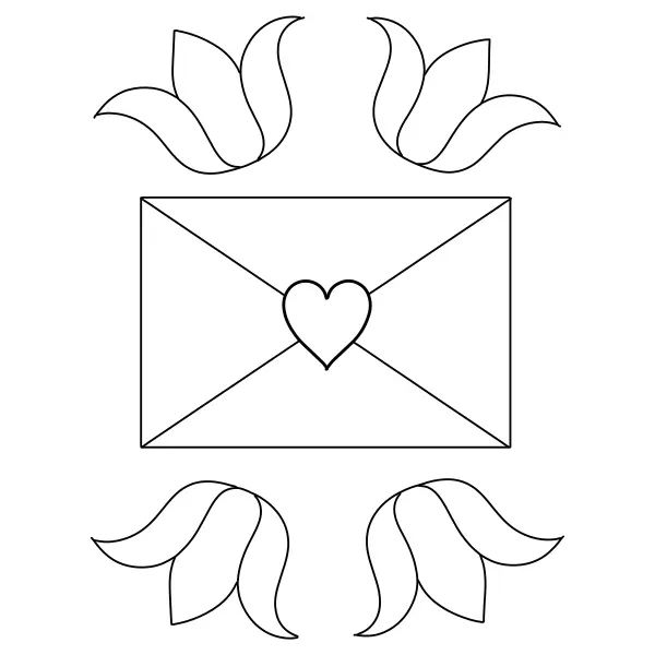 Liefdesbrief 2 | Online kleurplaten voor kinderen