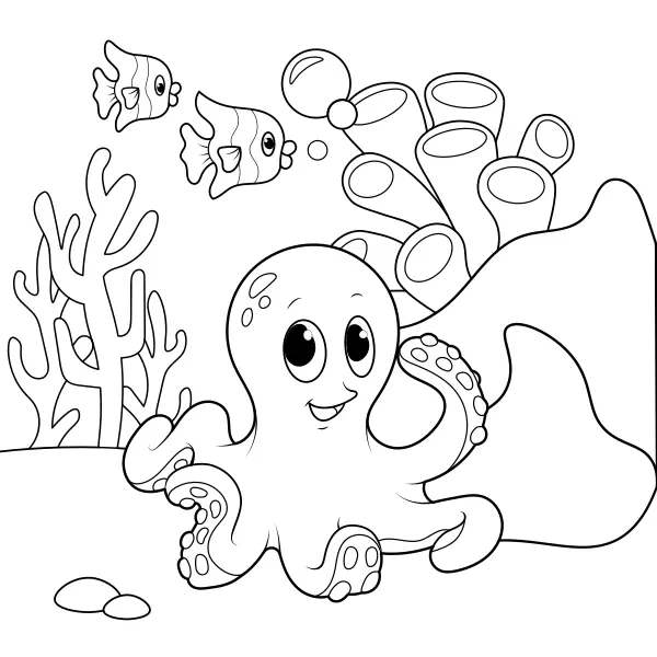 Octopus | Online kleurplaten voor kinderen