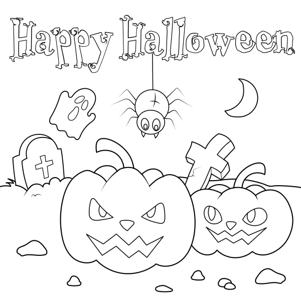 Fijne Halloween | Online kleurplaten voor kinderen