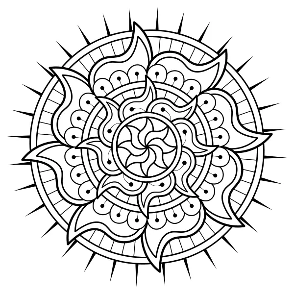 Zonnemandala | Online kleurplaten voor kinderen