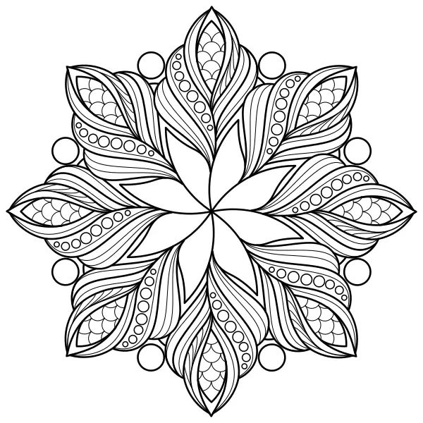 Een gedraaide mandala | Online kleurplaten voor kinderen