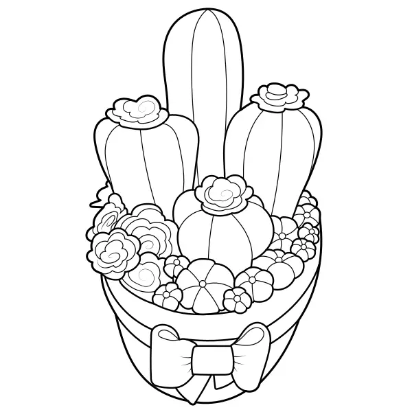 Bloempot met bloemen | Online kleurplaten voor kinderen