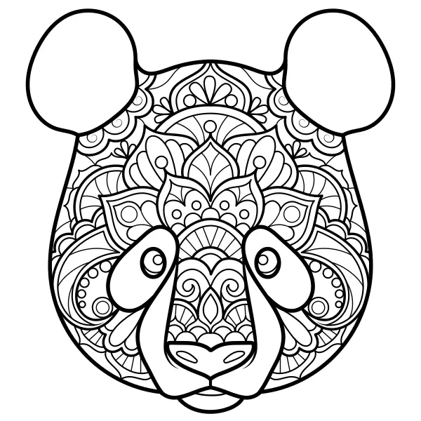 Mandala – Panda | Online kleurplaten voor kinderen