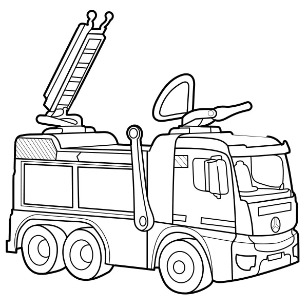 Brandweerwagen | Online kleurplaten voor kinderen