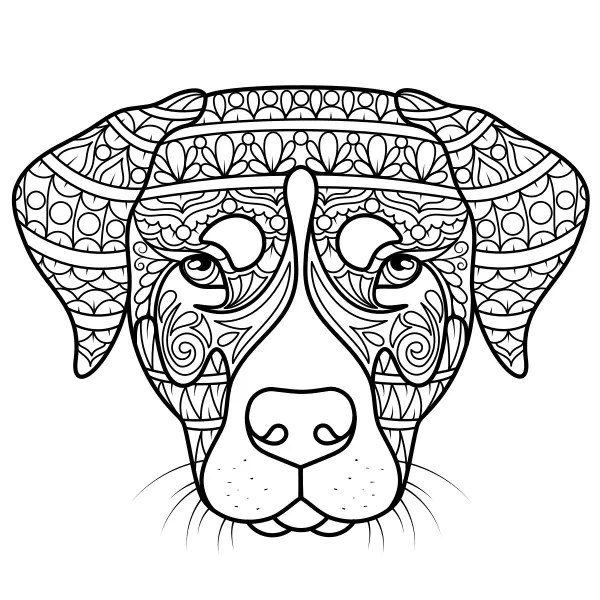 Mandala – Hond | Online kleurplaten voor kinderen