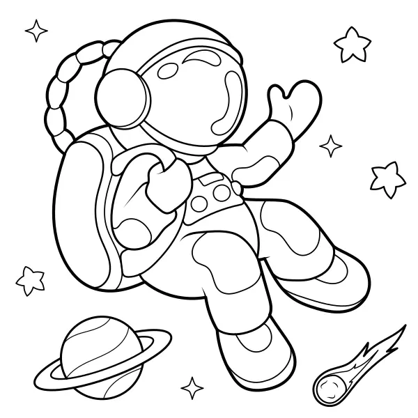 Astronaut | Online kleurplaten voor kinderen