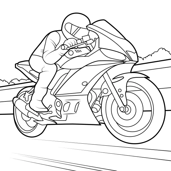 Motorrijder | Online kleurplaten voor kinderen