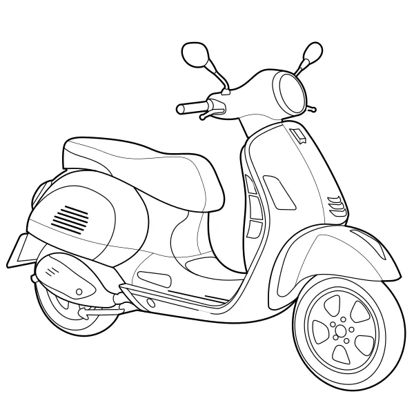 Scooter | Online kleurplaten voor kinderen