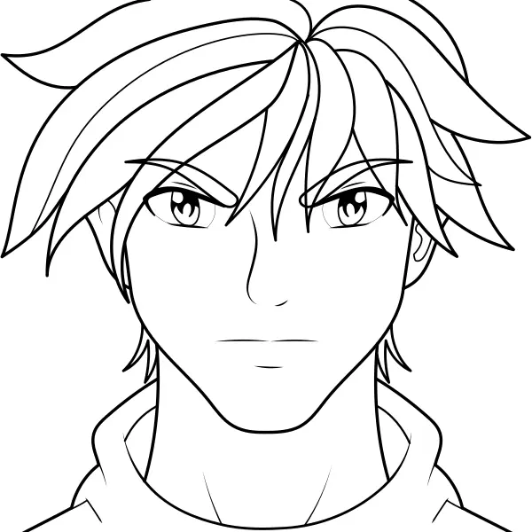 Anime-man | Online kleurplaten voor kinderen