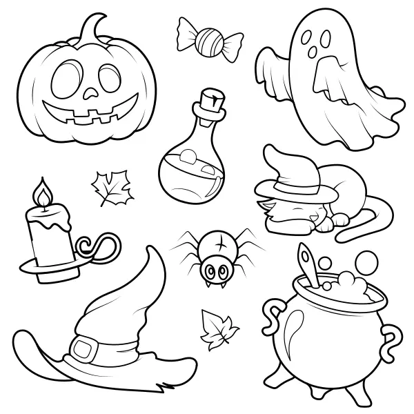 Halloween-motieven | Online kleurplaten voor kinderen