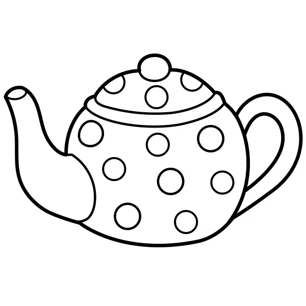 Theepot | Online kleurplaten voor kinderen
