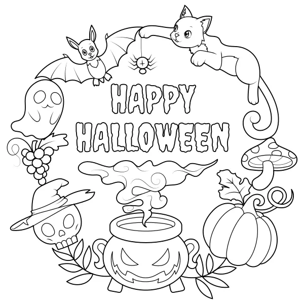 Fijne Halloween | Online kleurplaten voor kinderen