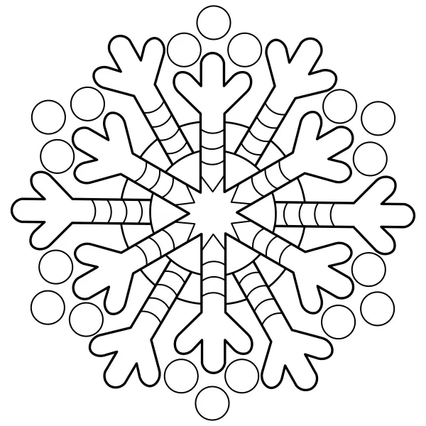 Sneeuwvlok | Online kleurplaten voor kinderen