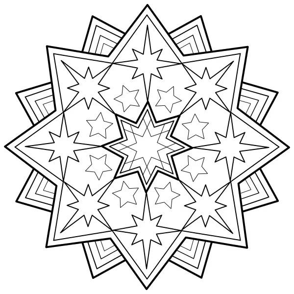 Mandala – Ster | Online kleurplaten voor kinderen