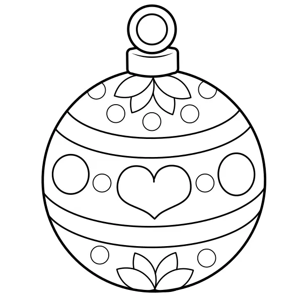 Kerstbal | Online kleurplaten voor kinderen