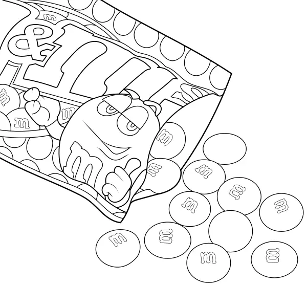 M&M’s | Online kleurplaten voor kinderen