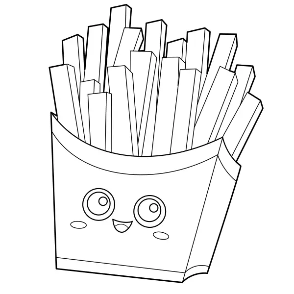 Frietjes | Online kleurplaten voor kinderen