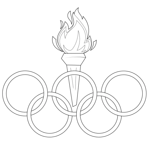 Olympische ringen | Online kleurplaten voor kinderen