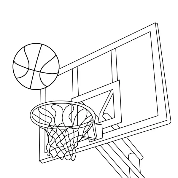 Basketbalring | Online kleurplaten voor kinderen