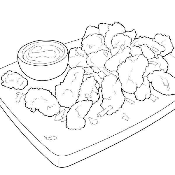 Kipnuggets | Online kleurplaten voor kinderen