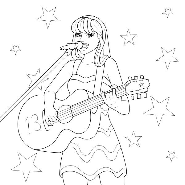 Taylor Swift | Online kleurplaten voor kinderen